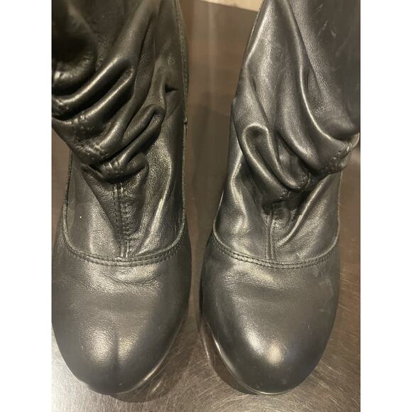 Y2K sexy Grunge Leather Kitten Heel Ankle Boots Pristine! 39 8.5 - Picture 4 of 6